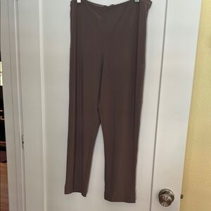 Sympli straight leg pants, taupe, size 8.